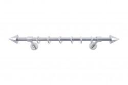Sn Deco Group Galerie metal Kegel, nuanta argintiu, 240 cm - KIT COMPLET Suport draperie