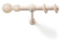 Sn Deco Group Galerie simpla lemn masiv Regal, consola standard, nuanta alb-antic, 300 cm - KIT COMPLET Suport draperie
