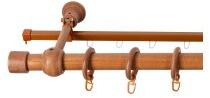 Sn Deco Group Galerie simpla lemn masiv Cafiro, nuanta cires, 140 cm - SINA U INCLUSA Suport draperie