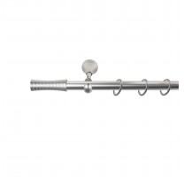 Sn Deco Group Galerie metalica Ramses 19mm, nichel satinat, 200 cm, KIT COMPLET Suport draperie
