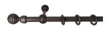 Sn Deco Group Galerie simpla lemn masiv Regal, consola standard, nuanta wenge, 200 cm - KIT COMPLET Suport draperie