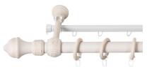 Sn Deco Group Galerie simpla lemn masiv Ares, nuanta alb-antic, 160 cm - SINA U INCLUSA Suport draperie
