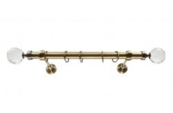 Sn Deco Group Galerie metalica Ball Cristal 16mm, bronz antic, 160 cm - KIT COMPLET Suport draperie