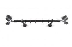 Sn Deco Group Galerie metalica Frunza 19mm, negru, 200 cm, KIT COMPLET Suport draperie