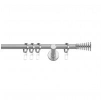 SN Deco Group Galerie metalică Arita, Ø 19mm, 240 cm, simplă nichel cu consolă plată Suport draperie