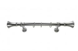 Sn Deco Group Galerie metalica Con 25mm, nichel satinat, 160 cm, KIT COMPLET Suport draperie