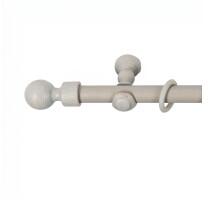Sn Deco Group Galerie simpla lemn masiv Giro, consola clasica, nuanta gri-antic, 140 cm - KIT COMPLET Suport draperie