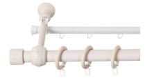Sn Deco Group Galerie simpla lemn masiv Cafiro, nuanta alb-antic, 160 cm - SINA U INCLUSA Suport draperie