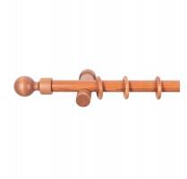 Sn Deco Group Galerie simpla lemn masiv Giro, consola moderna, nuanta cires, 180 cm - KIT COMPLET Suport draperie