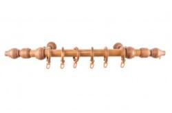 Sn Deco Group Galerie metal infoliat Filigrano, imitatie cires, 120 cm - KIT COMPLET Suport draperie