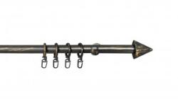 Sn Deco Group Galerie metal Kegel, nuanta negru auriu, 160 cm - KIT COMPLET Suport draperie