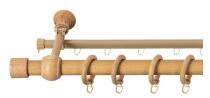 Sn Deco Group Galerie simpla lemn masiv Cafiro, nuanta stejar, 280 cm - SINA U INCLUSA Suport draperie