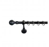 Sn Deco Group Galerie metalica Kugel 19mm, negru auriu, 160 cm, KIT COMPLET Suport draperie