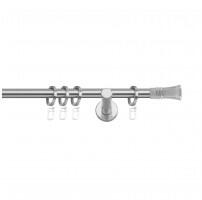 SN Deco Group Galerie metalică Ahile, Ø 19mm, 240 cm, simplă nichel cu consolă plată Suport draperie