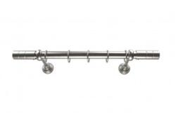 Sn Deco Group Galerie metalica Tub 25mm, nichel satinat, 200 cm, KIT COMPLET Suport draperie