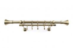 Sn Deco Group Galerie dubla metalica Con 25mm cu 19mm, bronz antic, 200 cm, prindere perete, KIT COMPLET Suport draperie