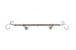 Sn Deco Group Galerie metalica Crenguta 16mm, nichel satinat, 120 cm - KIT COMPLET Suport draperie