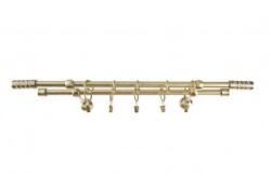Sn Deco Group Galerie dubla metalica Tub Briliant 16mm, bronz antic, 120 cm, prindere tavan - KIT COMPLET Suport draperie