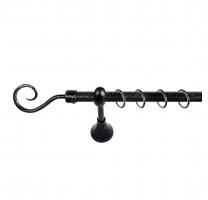 Sn Deco Group Galerie metalica Carlig 16mm, negru auriu, 200 cm - KIT COMPLET Suport draperie