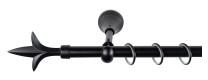 Sn Deco Group Galerie metalica Sulita 19mm, negru, 120 cm, KIT COMPLET Suport draperie