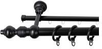 Sn Deco Group Galerie metal infoliat Filigrano, culoare negru, 140 cm - SINA U INCLUSA Suport draperie