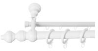 Sn Deco Group Galerie metal infoliat Filigrano, culoare alb, 300 cm - SINA U INCLUSA Suport draperie