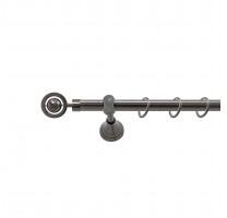 Sn Deco Group Galerie metalica Seti 19mm, negru nichel, 160 cm, KIT COMPLET Suport draperie