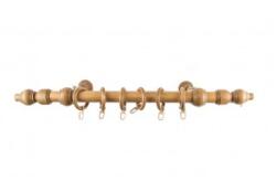 Sn Deco Group Galerie metal infoliat Filigrano, imitatie stejar, 200 cm - KIT COMPLET Suport draperie