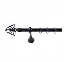 Sn Deco Group Galerie metalica Evantai 16mm, negru, 300 cm - KIT COMPLET Suport draperie