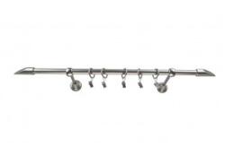 Sn Deco Group Galerie metalica Taiat 16mm, nichel satinat, 200 cm - KIT COMPLET Suport draperie