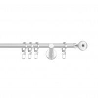 SN Deco Group Galerie metalică Ball, Ø 19mm, 480 cm, simplă nichel-satinat cu consolă plată