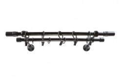 Sn Deco Group Galerie dubla metalica Celtex 16mm, negru, 160 cm, prindere perete - KIT COMPLET Suport draperie