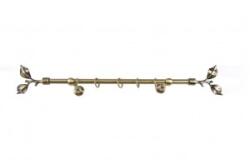 Sn Deco Group Galerie metalica Frunza 2 16mm, bronz antic, 300 cm - KIT COMPLET Suport draperie