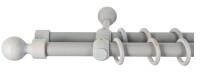 Sn Deco Group Galerie dubla lemn masiv Giro, nuanta gri-antic, 280 cm - KIT COMPLET Suport draperie