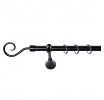 Sn Deco Group Galerie metalica Carlig 19mm, negru, 240 cm - KIT COMPLET Suport draperie
