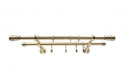 Sn Deco Group Galerie dubla metalica Con Briliant 19mm, bronz antic, 120 cm, prindere tavan, KIT COMPLET Suport draperie
