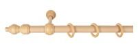 Sn Deco Group Galerie simpla lemn masiv Filigrano, consola standard, nuanta natur, 180 cm - KIT COMPLET Suport draperie