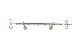 Sn Deco Group Galerie metalica Copac 19mm, nichel satinat, 120 cm - KIT COMPLET Suport draperie