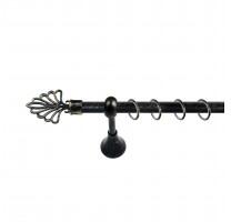 Sn Deco Group Galerie metalica Evantai 19mm, negru auriu, 120 cm, KIT COMPLET Suport draperie