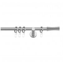 SN Deco Group Galerie metalică Ramses, Ø 19mm, 240 cm, simplă nichel cu consolă plată Suport draperie