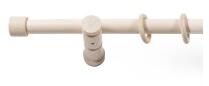 Sn Deco Group Galerie simpla lemn masiv Cafiro, consola moderna, nuanta alb-antic, 140 cm - KIT COMPLET Suport draperie