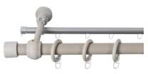 Sn Deco Group Galerie simpla lemn masiv Cafiro, nuanta gri-antic, 280 cm - SINA U INCLUSA Suport draperie