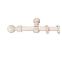 Sn Deco Group Galerie simpla lemn masiv Giro, consola clasica, nuanta alb-antic, 200 cm - KIT COMPLET Suport draperie