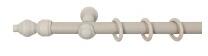 Sn Deco Group Galerie simpla lemn masiv Filigrano, consola clasica, nuanta gri-antic, 220 cm - KIT COMPLET Suport draperie