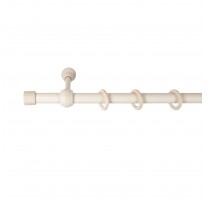 Sn Deco Group Galerie simpla lemn masiv Cafiro, consola standard, nuanta alb-antic, 240 cm - KIT COMPLET Suport draperie