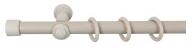 Sn Deco Group Galerie simpla lemn masiv Cafiro, consola clasica, nuanta gri-antic, 140 cm - KIT COMPLET Suport draperie