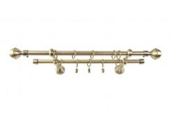 Sn Deco Group Galerie dubla metalica Kugel 19mm, bronz antic, 240 cm, prindere tavan, KIT COMPLET Suport draperie