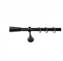 Sn Deco Group Galerie metalica Zeus 19mm, negru, 240 cm, KIT COMPLET Suport draperie