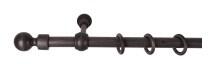 Sn Deco Group Galerie simpla lemn masiv Giro, consola standard, nuanta wenge, 160 cm - KIT COMPLET Suport draperie