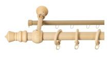 Sn Deco Group Galerie simpla lemn masiv King, nuanta natur, 120 cm - SINA U INCLUSA Suport draperie